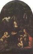 LEONARDO da Vinci Virgin of th Rock (mk08) oil painting on canvas